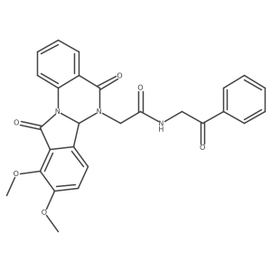 2-(9,10-dimethoxy-5,11-dioxo-6a,11-dihydroisoindolo[2,1-a]quinazolin-6(5H)-yl)-N-(2-oxo-2-phenylethyl)acetamide Structure
