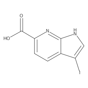 3-iodo-1H-pyrrolo[2,3-b]pyridine-6-carboxylic acid Structure