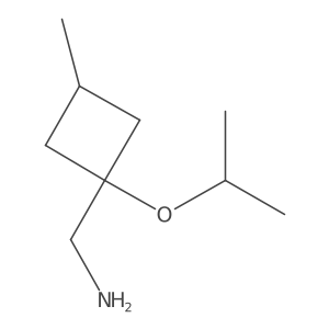 [3-Methyl-1-(propan-2-yloxy)cyclobutyl]methanamine Structure