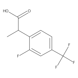 2-[2-Fluoro-4-(trifluoromethyl)phenyl]propanoic Acid结构式