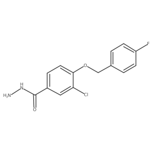 3-Chloro-4-((4-fluorobenzyl)oxy)benzohydrazide结构式