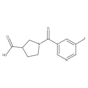 1-(5-Fluoronicotinoyl)pyrrolidine-3-carboxylic acid Structure