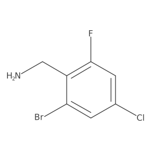 (2-Bromo-4-chloro-6-fluorophenyl)methanamine结构式