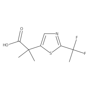 5-Thiazoleacetic acid, 2-(1,1-difluoroethyl)-I+/-,I+/--dimethyl-结构式