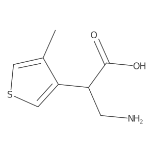 3-Amino-2-(4-methylthiophen-3-yl)propanoic acid结构式