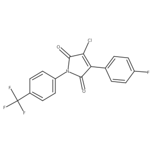 3-Chloro-4-(4-fluorophenyl)-1-[4-(trifluoromethyl)phenyl]pyrrole-2,5-dione Structure