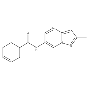 N-(2-methylpyrazolo[1,5-a]pyrimidin-6-yl)cyclohex-3-enecarboxamide结构式
