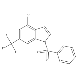 4-Bromo-1-(phenylsulfonyl)-6-(trifluoromethyl)-1H-indole结构式