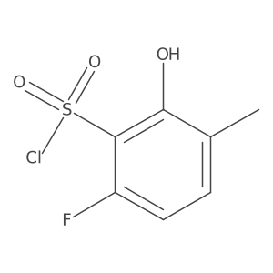 6-Fluoro-2-hydroxy-3-methylbenzene-1-sulfonyl chloride结构式
