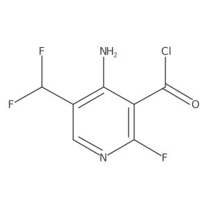 4-Amino-5-(difluoromethyl)-2-fluoronicotinoyl chloride结构式