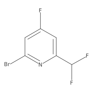 2-Bromo-6-(difluoromethyl)-4-fluoropyridine Structure