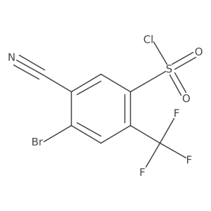 4-Bromo-5-cyano-2-(trifluoromethyl)benzenesulfonyl chloride Structure