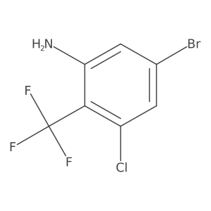 5-Bromo-3-chloro-2-(trifluoromethyl)aniline Structure