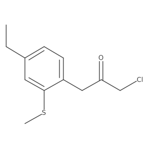 1-Chloro-3-(4-ethyl-2-(methylthio)phenyl)propan-2-one结构式