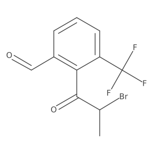 CC(Br)C(=O)c1c(C=O)cccc1C(F)(F)F结构式