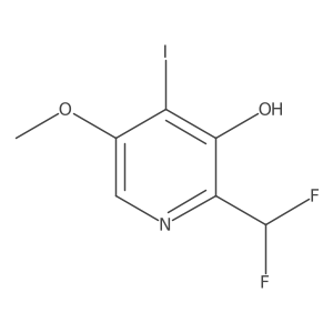 2-(Difluoromethyl)-3-hydroxy-4-iodo-5-methoxypyridine结构式