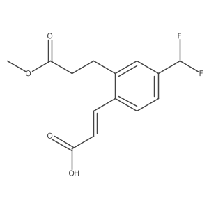 3-(4-(Difluoromethyl)-2-(3-methoxy-3-oxopropyl)phenyl)acrylic acid Structure
