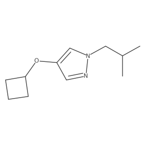 1H-Pyrazole, 4-(cyclobutyloxy)-1-(2-methylpropyl)- Structure