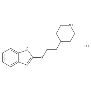 2-{[2-(piperidin-4-yl)ethyl]sulfanyl}-1H-1,3-benzodiazole hydrochloride结构式