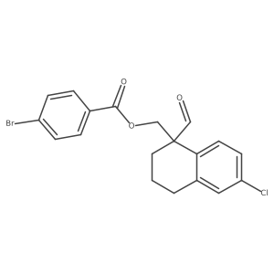 (R)-(6-chloro-1-formyl-1,2,3,4-tetrahydronaphthalen-1-yl)methyl 4-bromobenzoate Structure