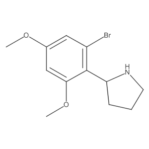2-(2-Bromo-4,6-dimethoxyphenyl)pyrrolidine结构式