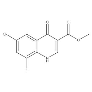 Methyl 6-chloro-8-fluoro-4-oxo-1,4-dihydroquinoline-3-carboxylate结构式