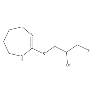 1-fluoro-3-(4,5,6,7-tetrahydro-1H-1,3-diazepin-2-ylsulfanyl)propan-2-ol结构式