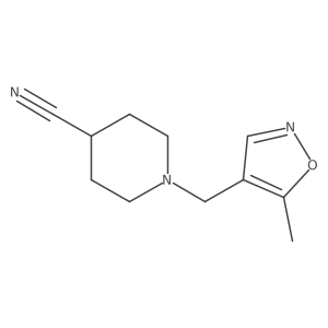 1-((5-Methylisoxazol-4-yl)methyl)piperidine-4-carbonitrile Structure
