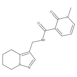 1-methyl-2-oxo-N-((4,5,6,7-tetrahydropyrazolo[1,5-a]pyridin-3-yl)methyl)-1,2-dihydropyridine-3-carboxamide结构式