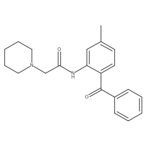 N-(2-benzoyl-5-methylphenyl)-2-(piperidin-1-yl)acetamide结构式
