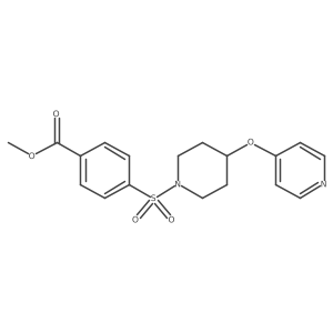 Methyl 4-((4-(pyridin-4-yloxy)piperidin-1-yl)sulfonyl)benzoate结构式