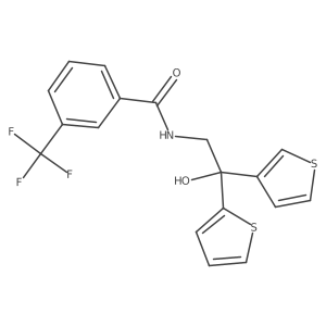N-(2-hydroxy-2-(thiophen-2-yl)-2-(thiophen-3-yl)ethyl)-3-(trifluoromethyl)benzamide Structure