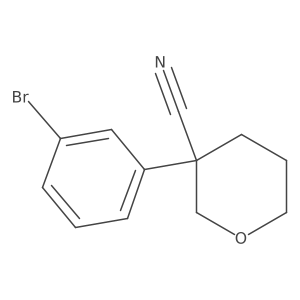 3-(3-Bromophenyl)oxane-3-carbonitrile Structure