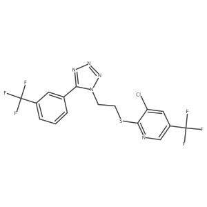 3-chloro-5-(trifluoromethyl)-2-pyridinyl 2-{5-[3-(trifluoromethyl)phenyl]-1H-1,2,3,4-tetraazol-1-yl}ethyl sulfide Structure