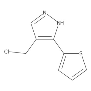 4-(chloromethyl)-3-(thiophen-2-yl)-1H-pyrazole结构式