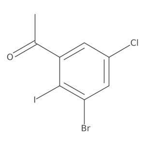 3'-Bromo-5'-chloro-2'-iodoacetophenone结构式