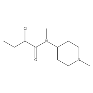 2-chloro-N-methyl-N-(1-methylpiperidin-4-yl)butanamide结构式