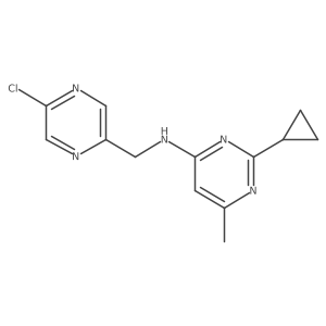N-[(5-chloropyrazin-2-yl)methyl]-2-cyclopropyl-6-methylpyrimidin-4-amine Structure