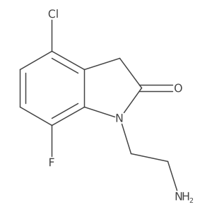 1-(2-aminoethyl)-4-chloro-7-fluoro-3H-indol-2-one结构式