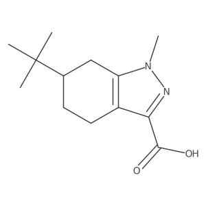 6-tert-butyl-1-methyl-4,5,6,7-tetrahydro-1H-indazole-3-carboxylic acid结构式