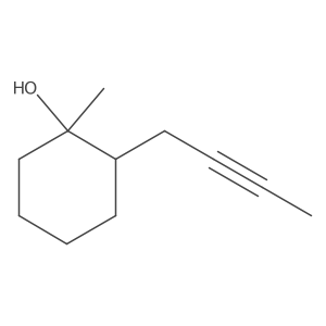 rac-(1R,2S)-2-(but-2-yn-1-yl)-1-methylcyclohexan-1-ol结构式