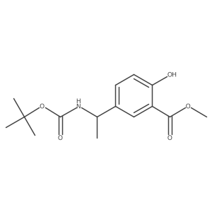 Methyl 5-(1-{[(tert-butoxy)carbonyl]amino}ethyl)-2-hydroxybenzoate结构式