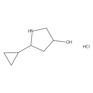 (3R,5R)-5-Cyclopropylpyrrolidin-3-ol hydrochloride结构式