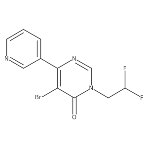 5-Bromo-3-(2,2-difluoroethyl)-6-(pyridin-3-yl)-3,4-dihydropyrimidin-4-one Structure