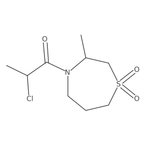 4-(2-Chloropropanoyl)-3-methyl-1lambda6,4-thiazepane-1,1-dione结构式