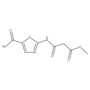 2-[2-(Methyl carboxy)acetamido]-1,3-oxazole-5-carboxylic acid Structure