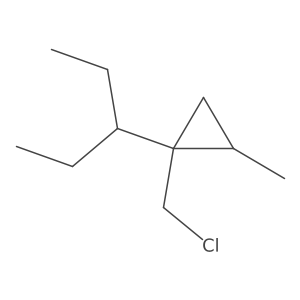 1-(Chloromethyl)-2-methyl-1-(pentan-3-yl)cyclopropane结构式