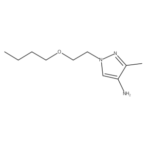 1-(2-butoxyethyl)-3-methyl-1H-pyrazol-4-amine结构式