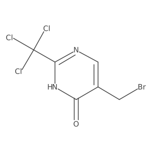 5-(Bromomethyl)-2-(trichloromethyl)-3,4-dihydropyrimidin-4-one结构式