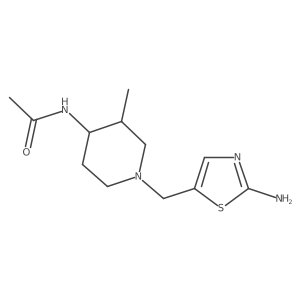 N-{1-[(2-amino-1,3-thiazol-5-yl)methyl]-3-methylpiperidin-4-yl}acetamide Structure